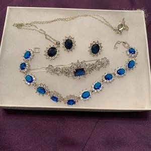 Sapphire Blue Jewelry Set
